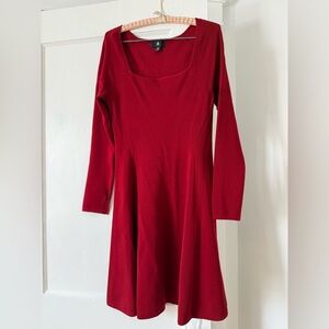 Banana Republic | red long sleeve dress